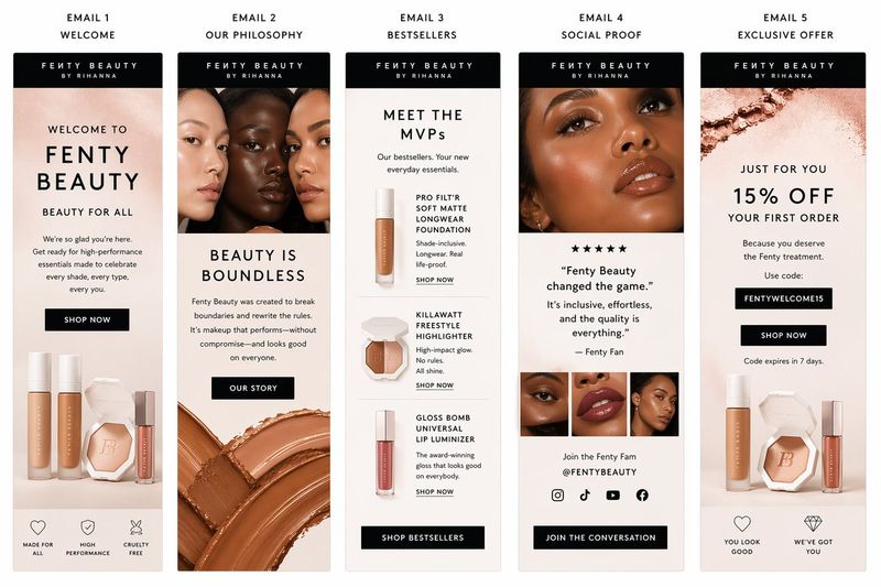 ✨ Шаблон писем Fenty Beauty: Элегантность