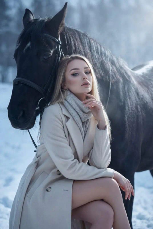 ✨ Зимняя мода: элегантность и природа