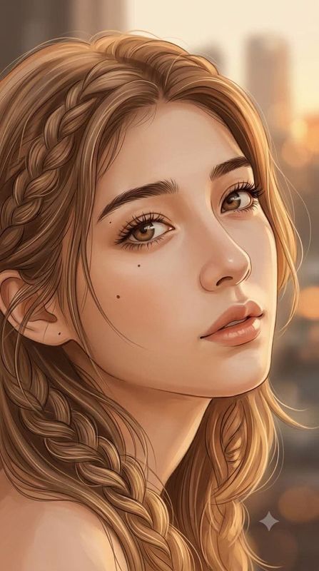 ✨ Золотистый портрет: нежная элегантность
