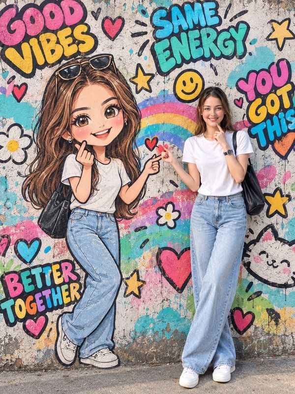 ✨ Ultra-Realistic Photography + Giant Cute Chibi