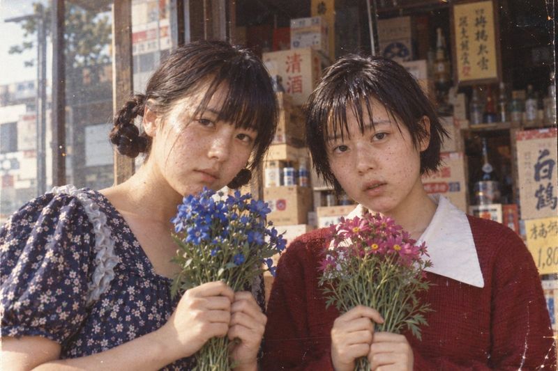 ✨ A vintage-style photograph of two young