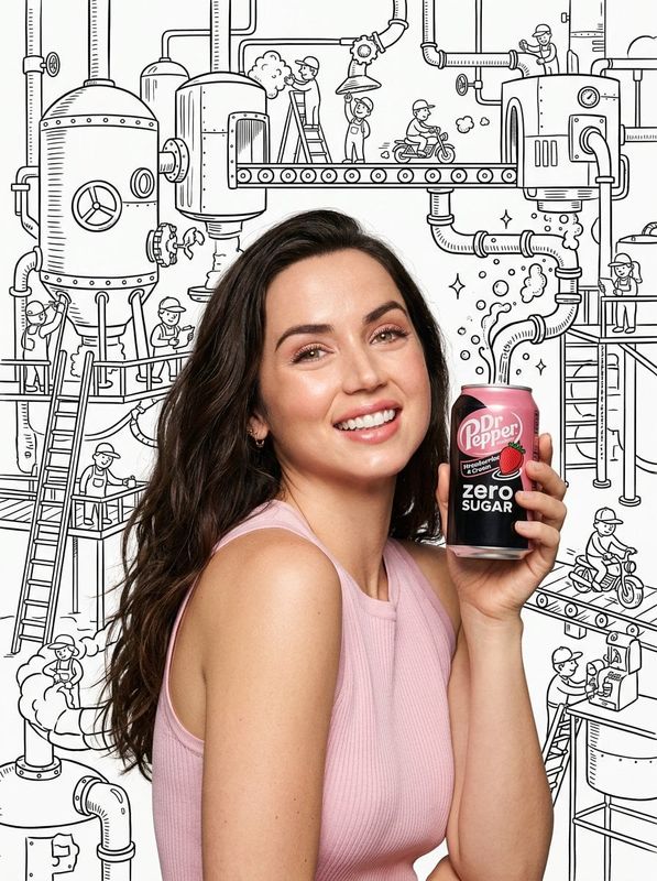✨ Ана де Армас: Реальность и фантазия Dr Pepper
