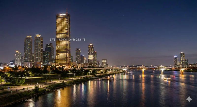 ✨ Ожившая панорама Сеула: 63 Building