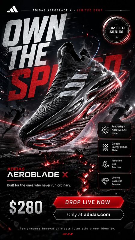 ✨ Adidas AeroBlade X: Взрывной футуризм