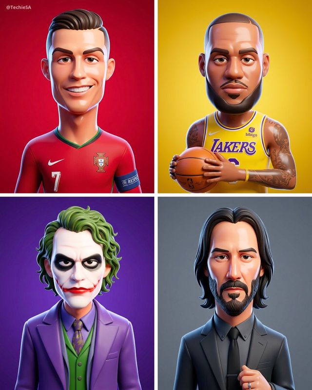 ✨ 3D мультяшный портрет в стиле Pixar