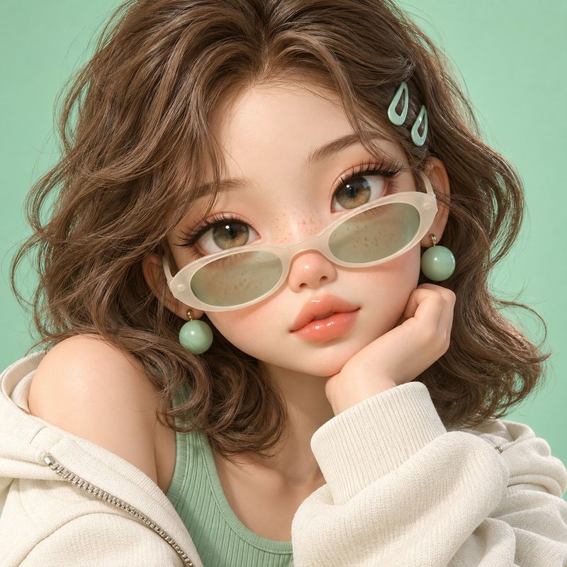✨ Square 1:1 close-up portrait of a