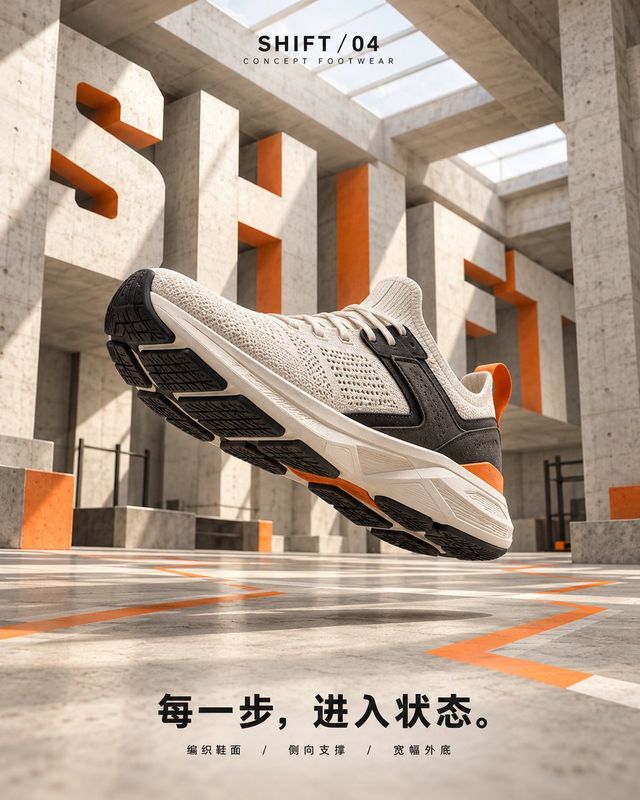 ✨ Create a modern sneaker promotional poster