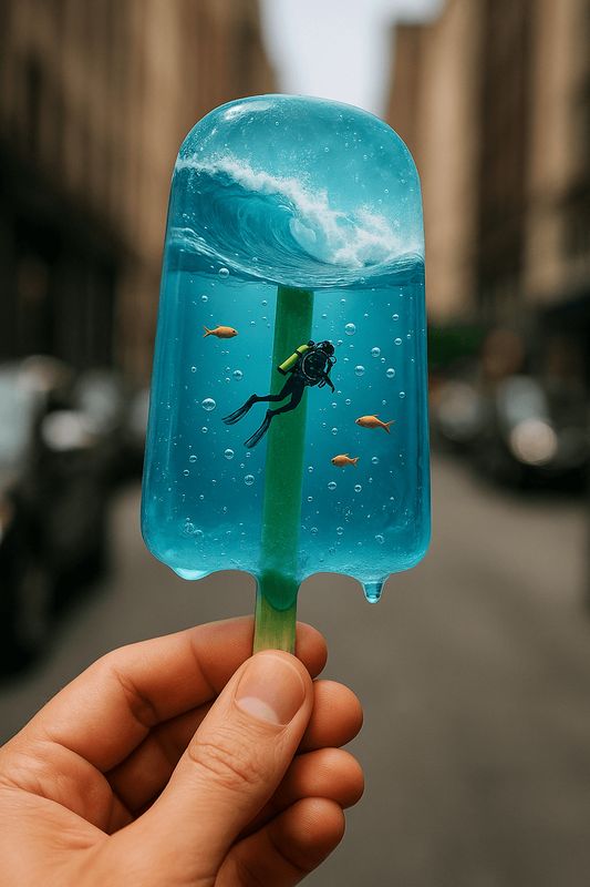✨ Сюрреалистичный popsicle: подводный мир