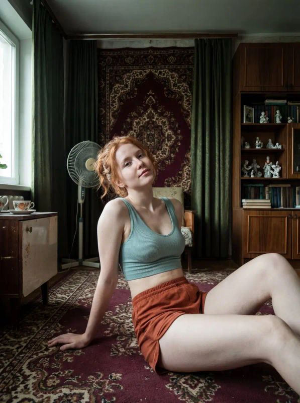 ✨ Рыжая грация в бархатных тонах