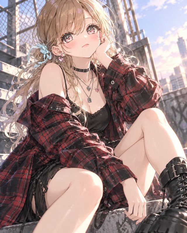 ✨ OUTFIT: An oversized black and red