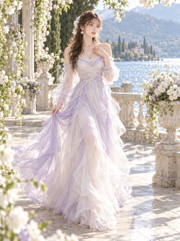 ✨ Afternoon in Mediterranean lakeside garden