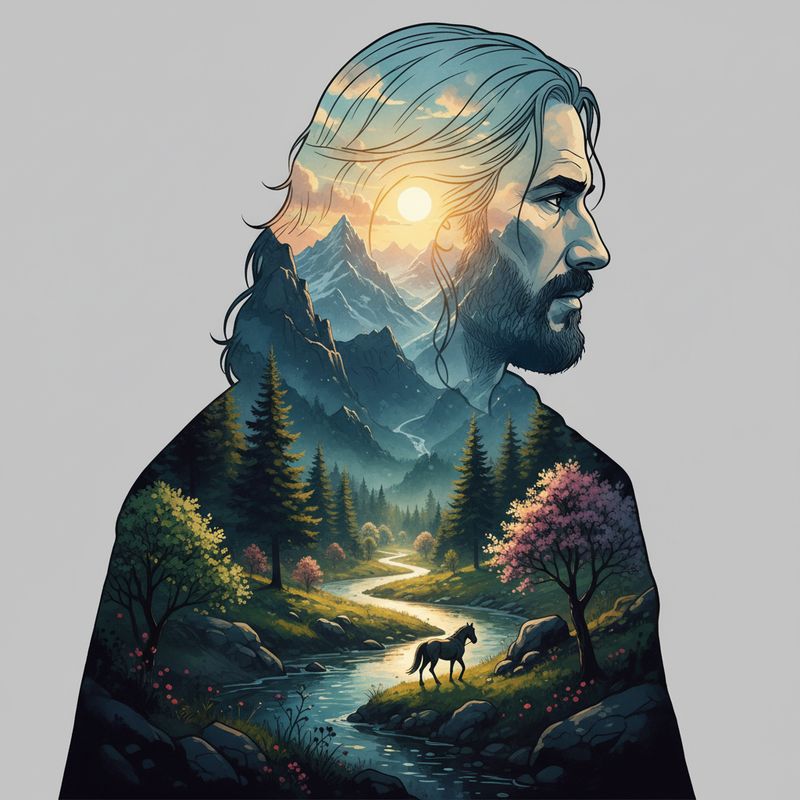 ✨ Double exposure, Midjourney style, merging, blending,