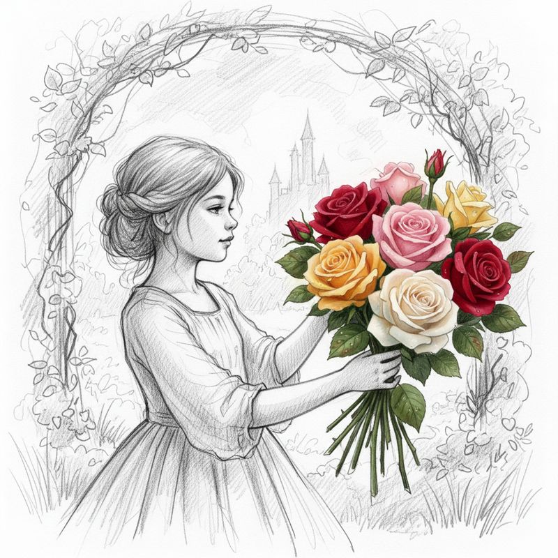 ✨ Карандашный набросок: сюрреалистический контраст