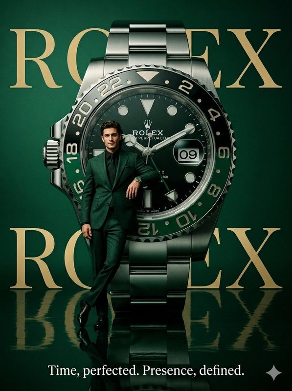 ✨ Сюрреалистичный постер Rolex: время в деталях.
