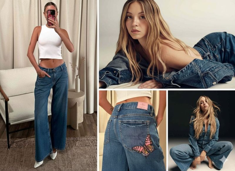 ✨ Коллаж Сидни Суини для American Eagle