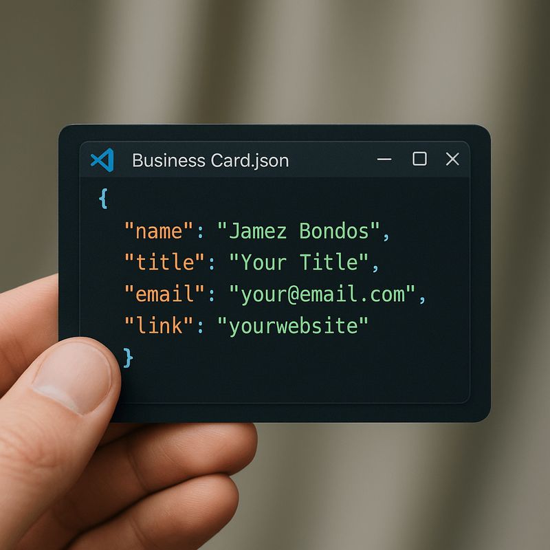 ✨ JSON-визитка в стиле VS Code