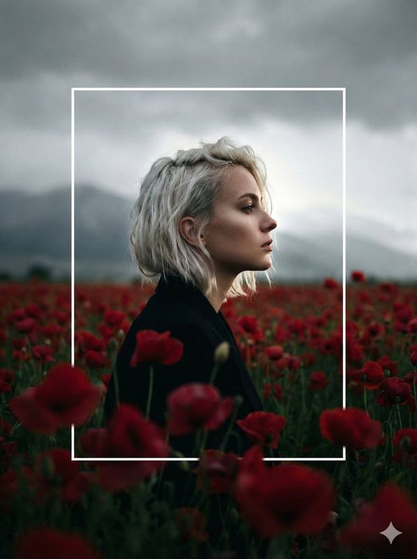 ✨ Кинематографический портрет в багровых цветах