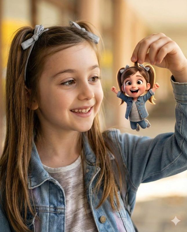✨ Девочка и ее миниатюрная копия Pixar