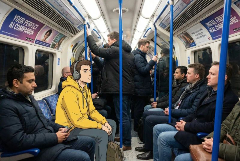 ✨ Аниме-герой в метро Лондона