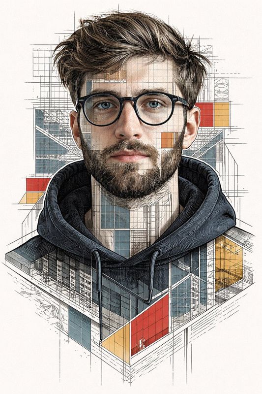 ✨ Архитектурный портрет: Интеллект и геометрия
