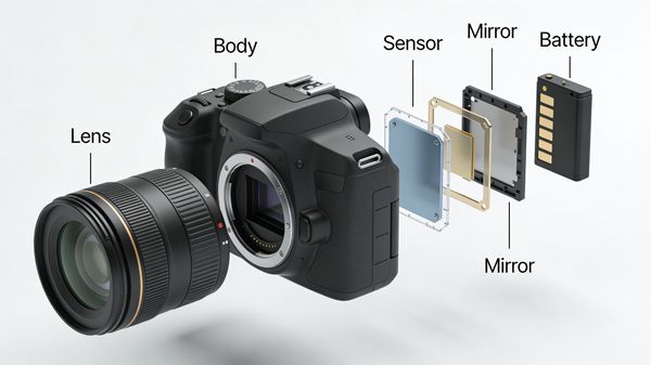 ✨ Разбор DSLR: Техническая 3D-иллюстрация