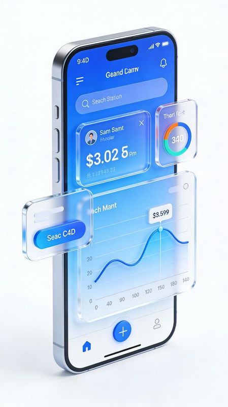 ✨ Премиум UI: Финансы в 3D