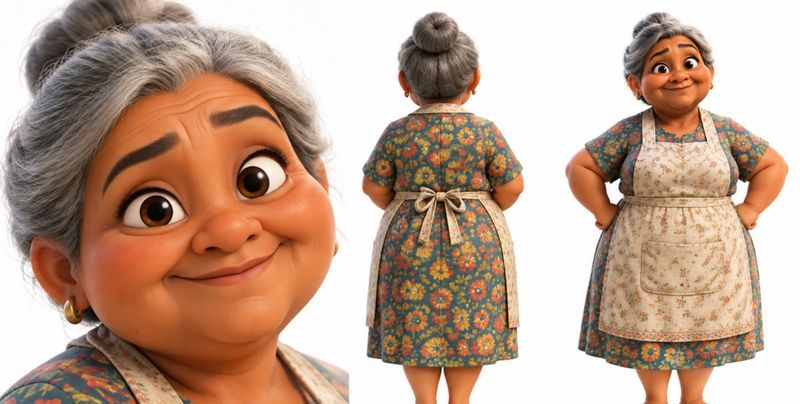 ✨ Стилизованный 3D-портрет старушки в стиле Pixar