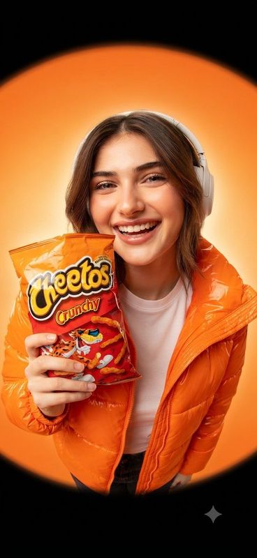 ✨ Студийный портрет с чипсами Cheetos