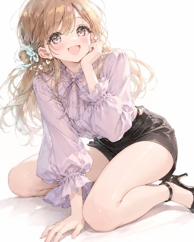 ✨ OUTFIT: A soft purple blouse paired