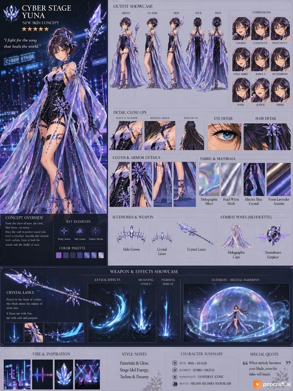 ✨ Create a comprehensive character concept sheet