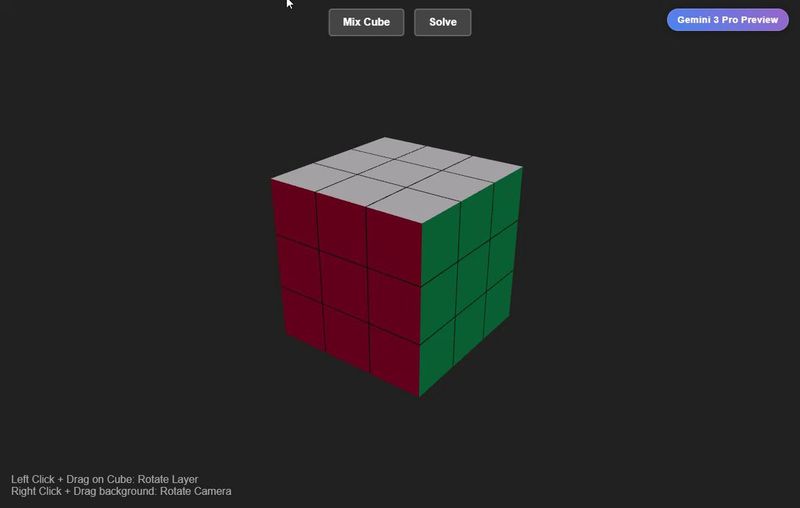 ✨ Интерактивный 3D кубик Рубика