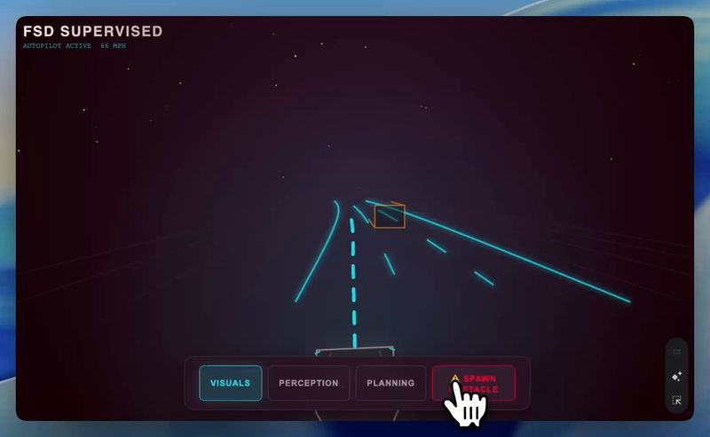 ✨ SVG-интерактив: Tesla FSD видит дорогу
