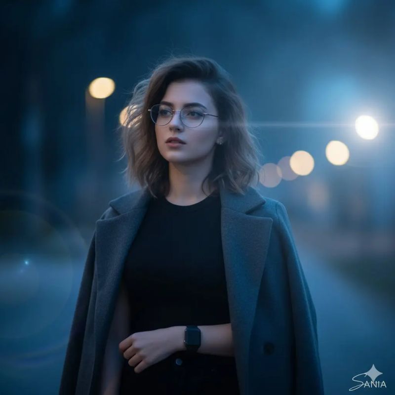 ✨ Девушка в сумерках: мечтательный образ