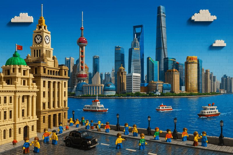 ✨ Шанхайский Бунд в стиле LEGO