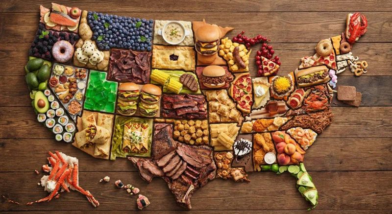 ✨ Карта США из еды