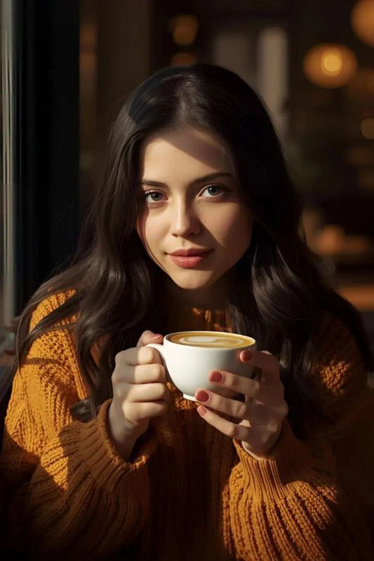 ✨ Золотой рассвет, кофе, уютное утро
