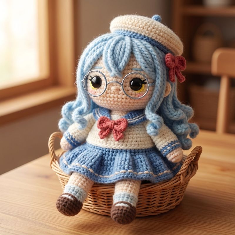 ✨ Милый плюшевый амигуруми: котик
