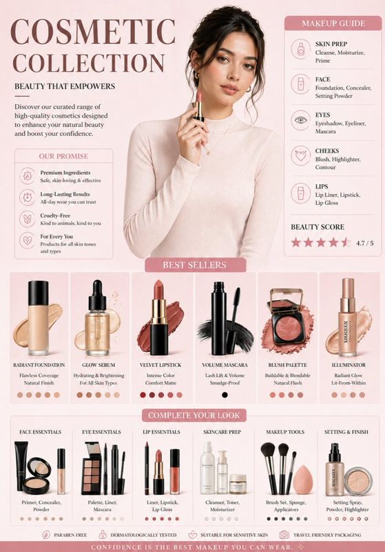 ✨ Нежный стиль: косметика, женственность, золото.