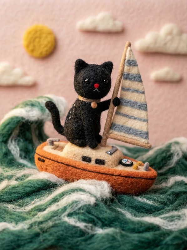 ✨ Миниатюрная шерстяная игрушка, валяная вручную