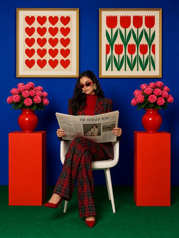 ✨ High-fashion editorial photography, surrealist interior design