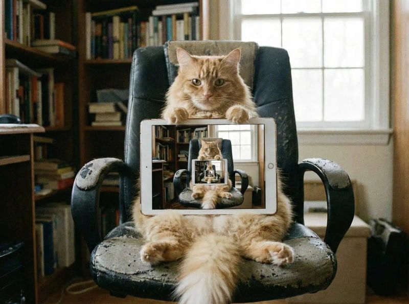 ✨ Бесконечный котик с айпадом