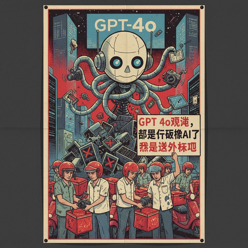 ✨ Satirical Poster Text (English): GPT-4o is